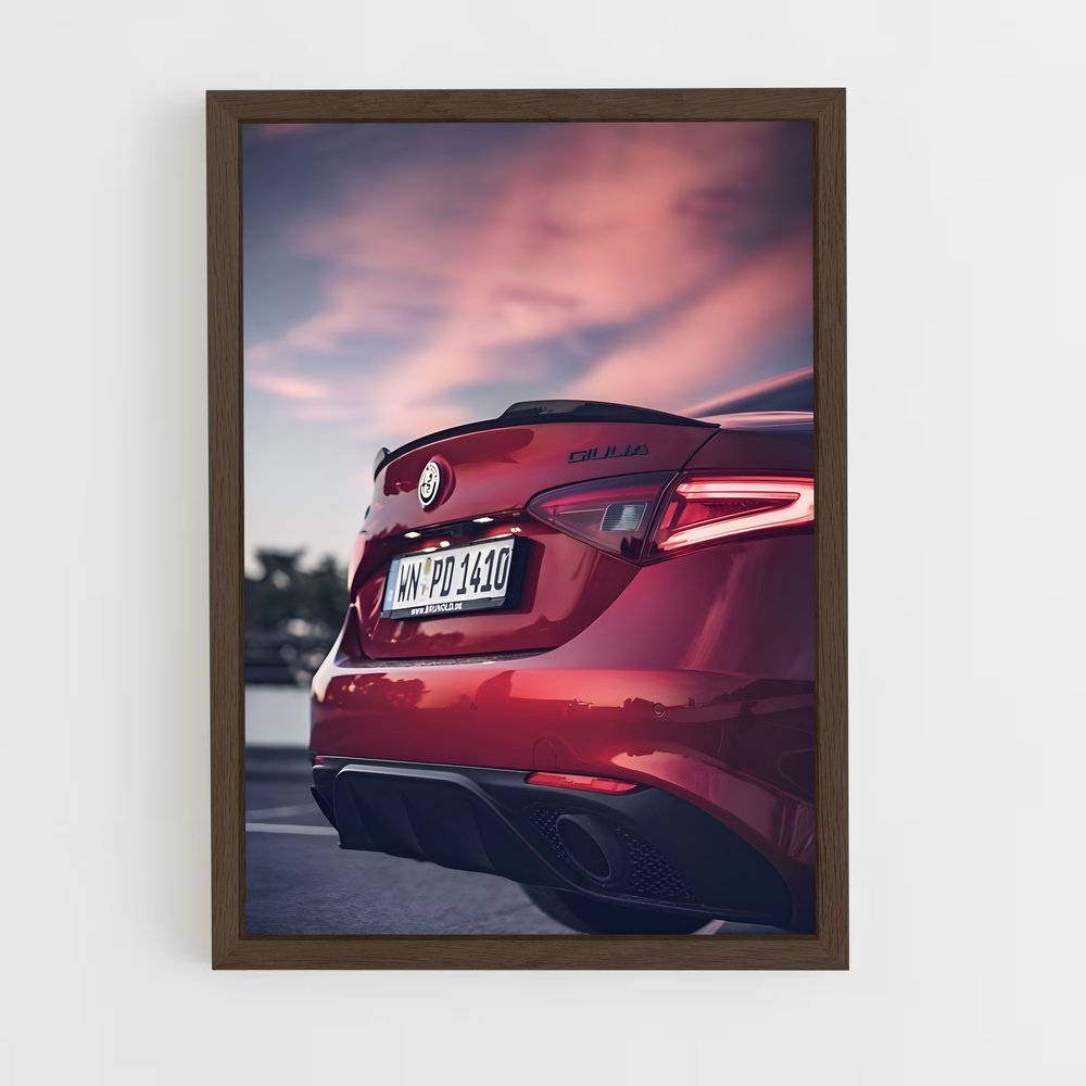 Poster Le Rouge Éblouissant – affiche Alfa Romeo (vue 5)